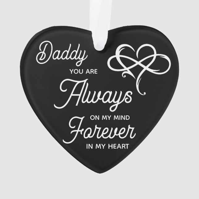 Vater Foto Gedenkstätte Personalisiert Weihnachtss Ornament (Rückseite)