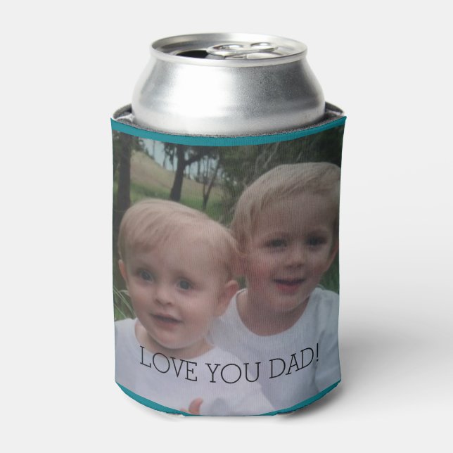 Vater Foto Geschenk Bier cooler Vatertag Dosenkühler (Kanne Vorderseite)