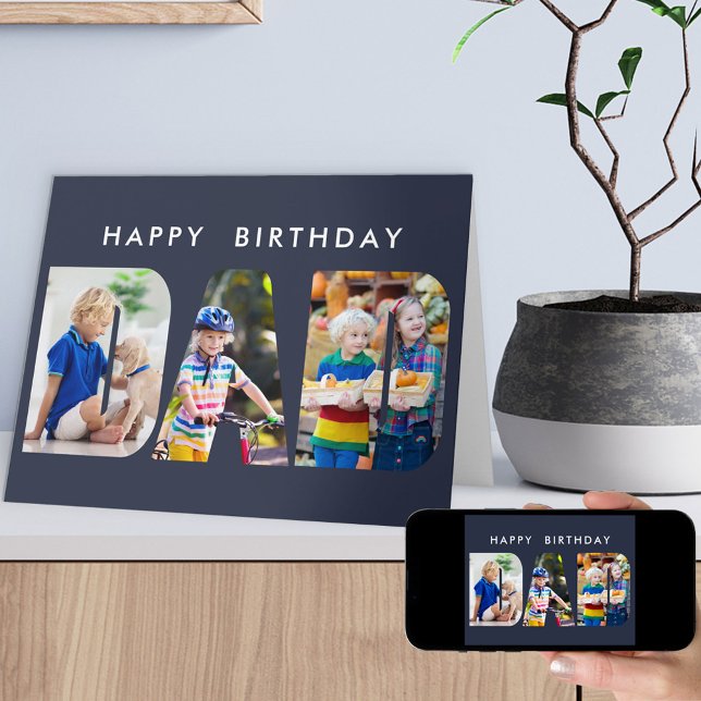 VATER Foto Letter Cutout Geburtstagskarte Karte (Von Creator hochgeladen)