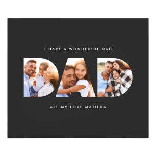 Vater Foto Moderne Typografie Kindergeschenk