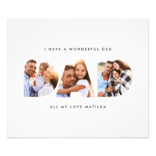 Vater Foto Moderne Typografie Kindergeschenk