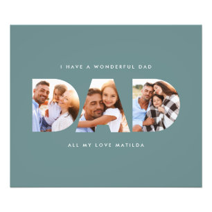 Vater Foto Moderne Typografie Kindergeschenk