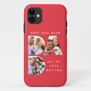 Vater Foto Moderne Typografie Kindergeschenk Case-Mate iPhone Hülle