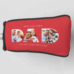 Vater Foto Moderne Typografie Kindergeschenk Golf Headcover