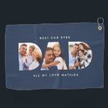 Vater Foto Moderne Typografie Kindergeschenk Golfhandtuch<br><div class="desc">Vater Multi Foto moderne Typografie Kindergeschenk. Ideal für Väter Tag,  Geburtstag oder Weihnachten Geschenk. Farben können geändert werden.</div>