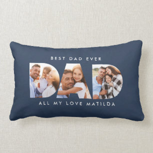 Vater Foto Moderne Typografie Kindergeschenk Lendenkissen