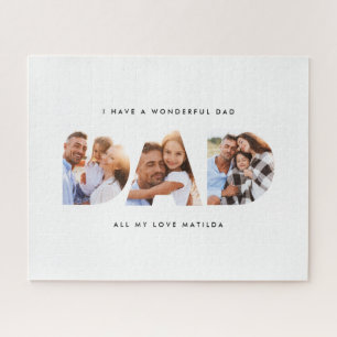 Vater Foto Moderne Typografie Kindergeschenk Puzzle