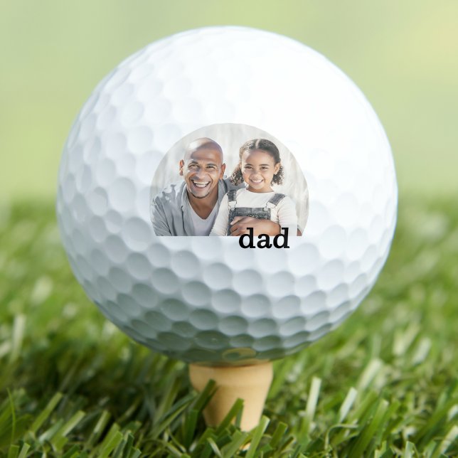 Vater Foto Tag des Vaters Golfball (Dad Photo Father's Day Golf Balls)