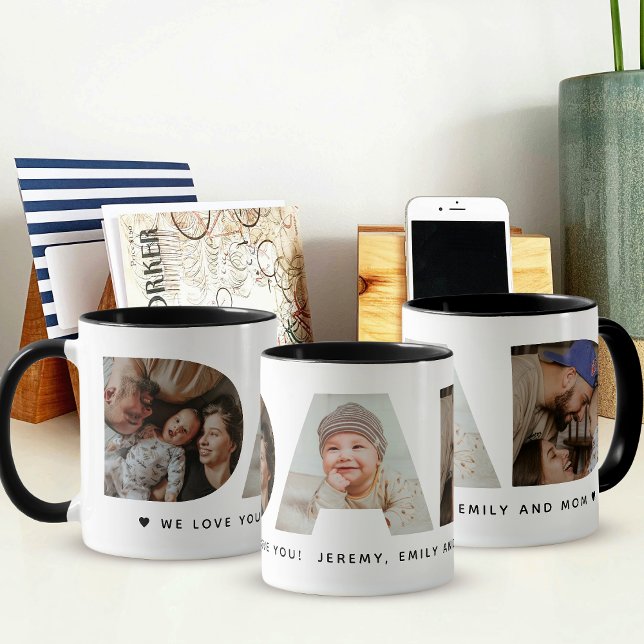 Vater Foto Vatertag Collage Tasse (Von Creator hochgeladen)
