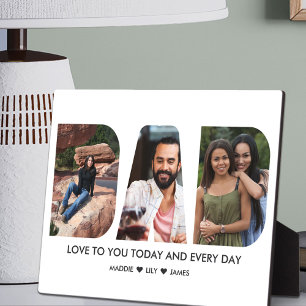 VATER FotoCollage 3 Letter Cutout Personalisiert Fotoplatte