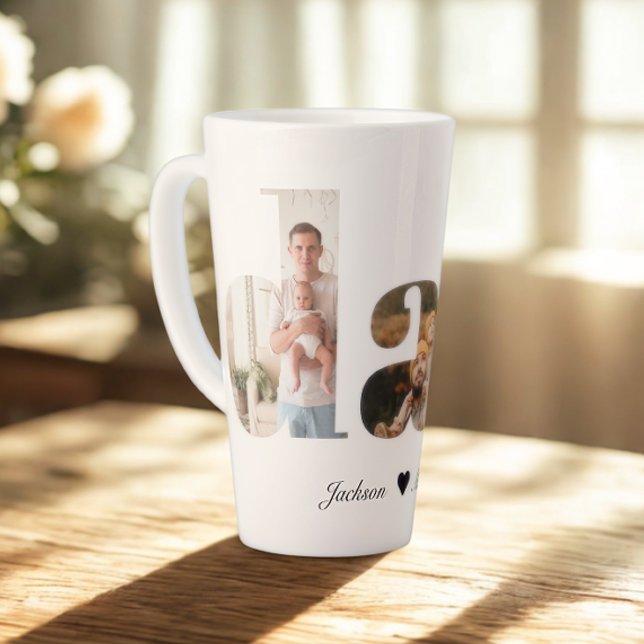 Vater-FotoCollage, einmaliges Geschenk für Vater Milchtasse (Von Creator hochgeladen)