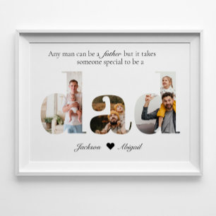 Vater-FotoCollage, einzigartiges Geschenk für Vate Poster