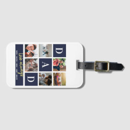 Vater-FotoCollage für benutzerdefinierte Navy-Colo Gepäckanhänger