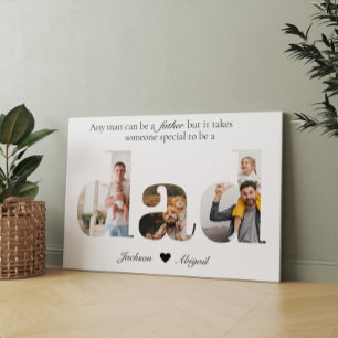Vater FotoCollage, Geburtstagsgeschenk für Vater Leinwanddruck