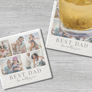 Vater-FotoCollage Steinuntersetzer