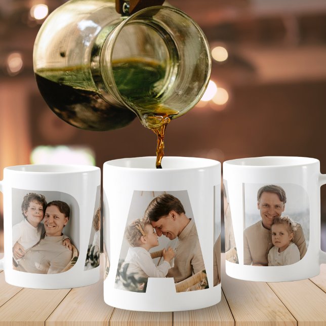 Vater FotoCollage Vatertag Kaffeetasse (Dad Photo Collage Father's Day Coffee Mug
)