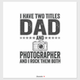 Vater Fotograf Vintage Gravur Shirt Design_1 Aufkleber