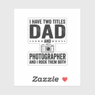Vater Fotograf Vintage Gravur Shirt Design_1 Aufkleber