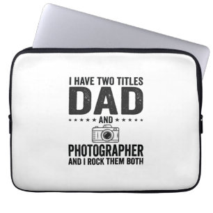Vater Fotograf Vintage Gravur Shirt Design_1 Laptopschutzhülle