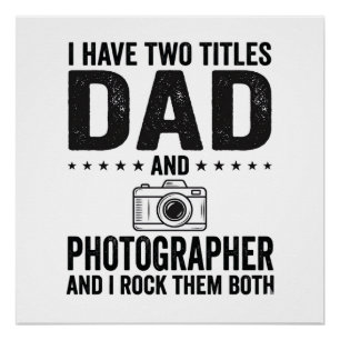 Vater Fotograf Vintage Gravur Shirt Design_1 Poster