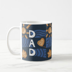 Vater - Frohe Vatertag Navy Blau Kaffeetasse