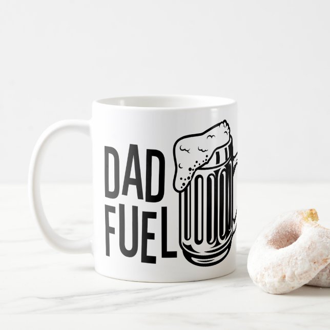 Vater Fuel Black Vater's Day Kaffee Tasse (Mit Donut)