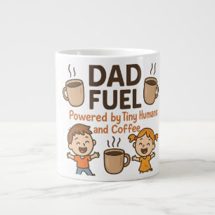Vater Fuel: Kleine Menschen und Kaffee Vatertag Jumbo-Tasse