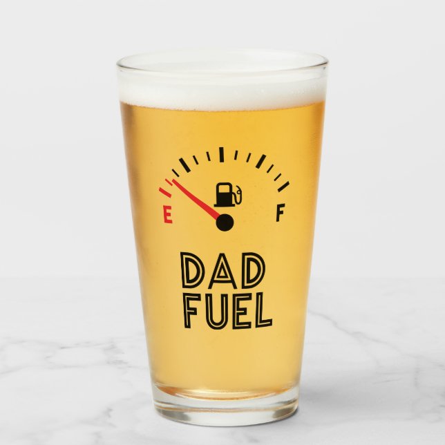 "Vater Fuel" Pint Drink Glass Cup Glas (Vorne (Gefüllt))