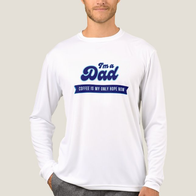 Vater Funny Coffee ist meine einzige Hoffnung, lan Tri-Blend Shirt (Vorderseite)