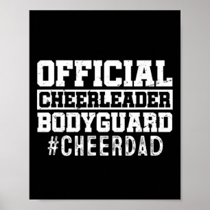 Vater Funny Papa Offiziell Cheerleader Bodyguard Poster