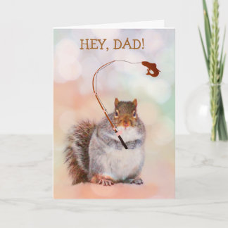 Vater Funny Squirrel Geburtstagskarte Karte