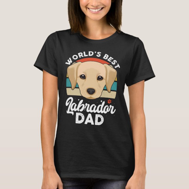 Vater für das beste Labrador der Welt T-Shirt (Vorderseite)