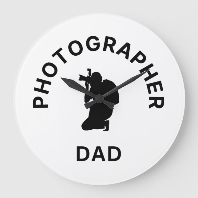 Vater für Fotografen - Momente der Aufnahme Große Wanduhr (Vorderseite)