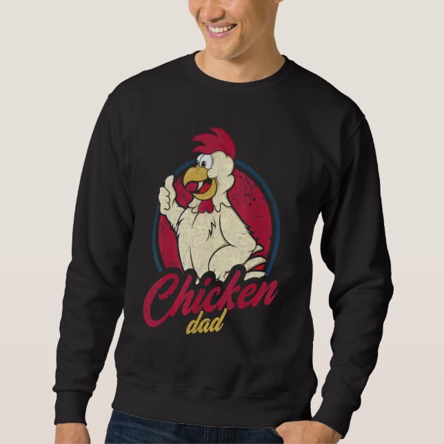 Vater für Hühner Sweatshirt (Vorderseite)