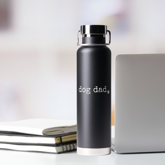 Vater für Hunde oder Schreibminimaler Retro-Schrei Trinkflasche (Minimalist dog dad water bottle)