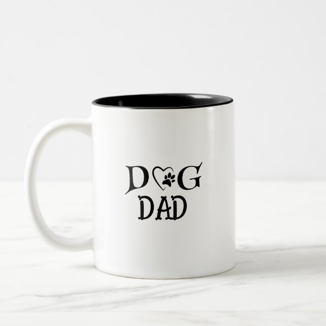 Vater für Hunde Zweifarbige Tasse (Links)