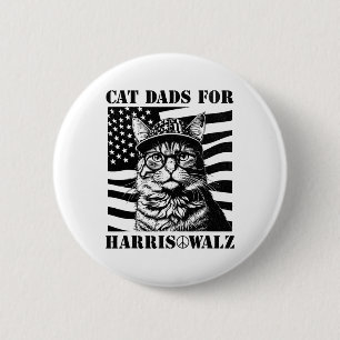 Väter für Katzen Kamala Harris Cats Daddy Vater Wh Button