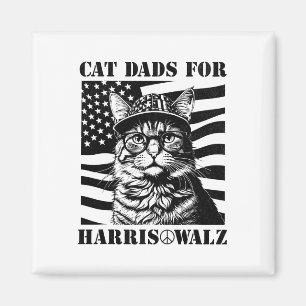 Väter für Katzen Kamala Harris Cats Daddy Vater Wh Magnet