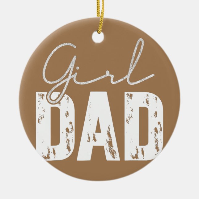 Vater für Männer stolz Vater eines Mädchenvaters Keramik Ornament (Vorne)