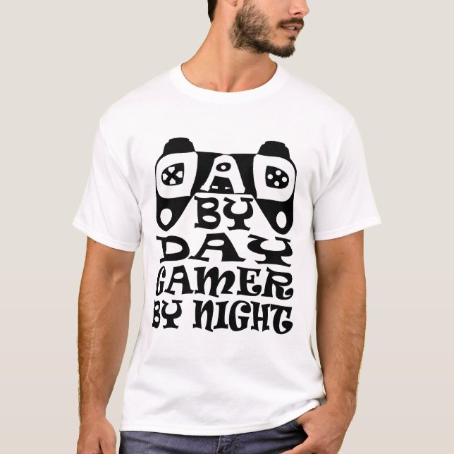 Vater für Tag Gamer für Nacht T-Shirt (Vorderseite)
