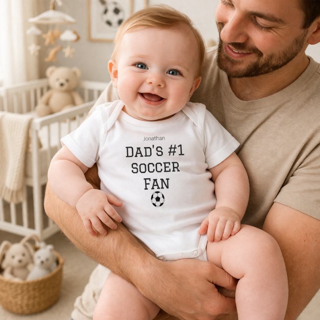 Vater Fußball Fan Baby Name Custom Strampler (Von Creator hochgeladen)