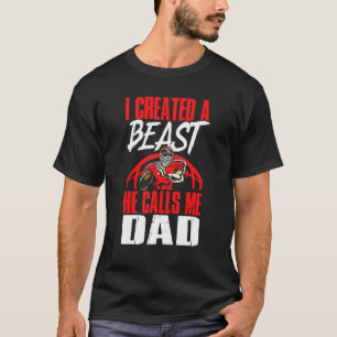 Väter Fußball Papa   Ich Habe Ein Biest Geschaffen T-Shirt