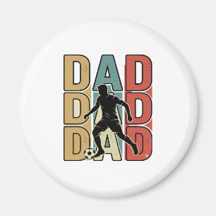 Vater Fußball Vintage Gravur Vektor Design_1 Magnet
