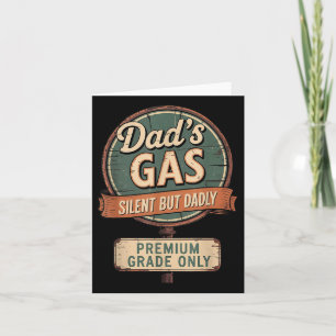 Vater Gas Silent, aber Dadly Funny Retro Joke T-Sh Karte