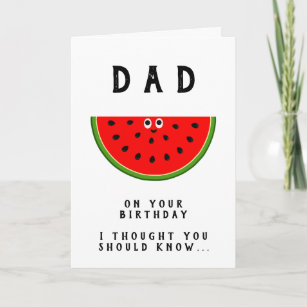 Vater Geburtstag Eins in einem Melon-Vater-Foto Karte