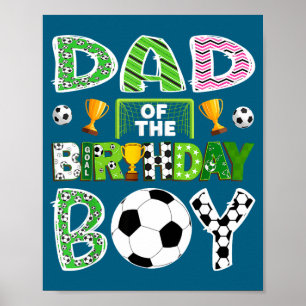 Vater Geburtstag Fußballspieler Spiel Poster