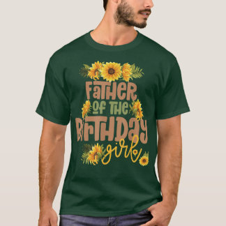 Vater Geburtstag Mädchen Sonnenblume Geburtstagspa T-Shirt