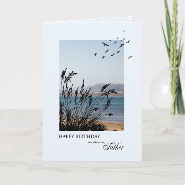 Vater Geburtstag, Seeblick Karte (Vorderseite)