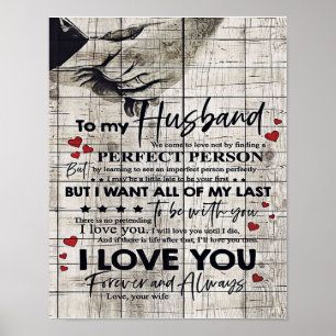 Vater Geburtstagsgeschenk Brief an meinen Eheman Poster