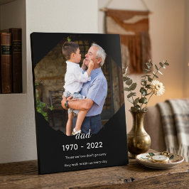 Vater-Gedenktafel mit Staffelei für den Schreibtis Fotoplatte